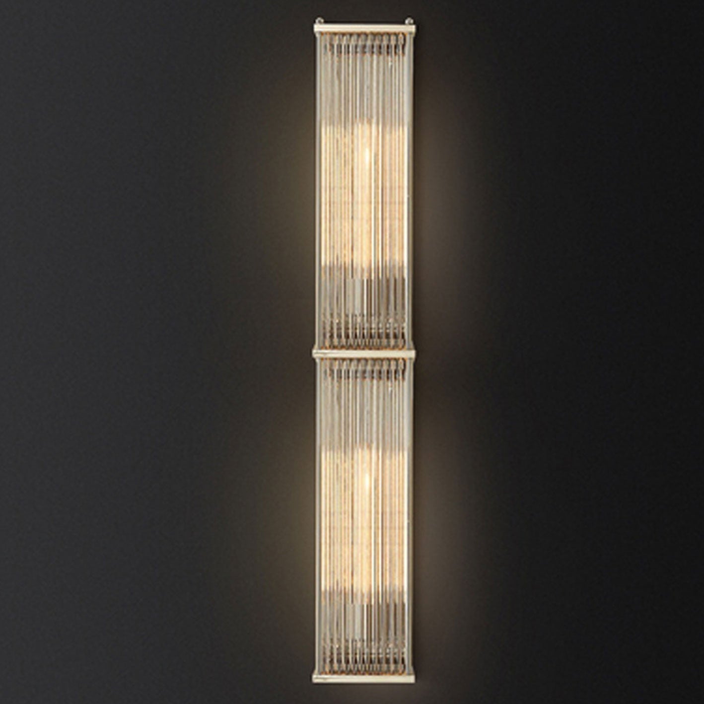 Light Rectangular Hardware Glass 1-Light Wall Sconce Lamp