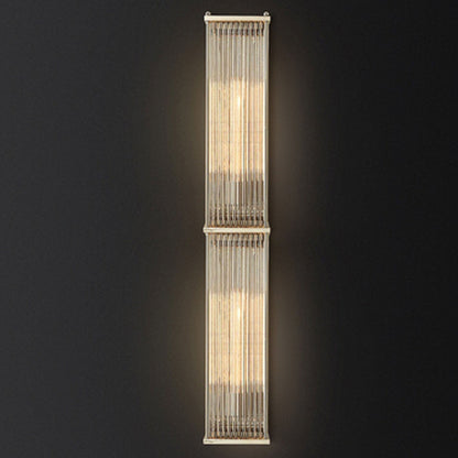 Light Rectangular Hardware Glass 1-Light Wall Sconce Lamp