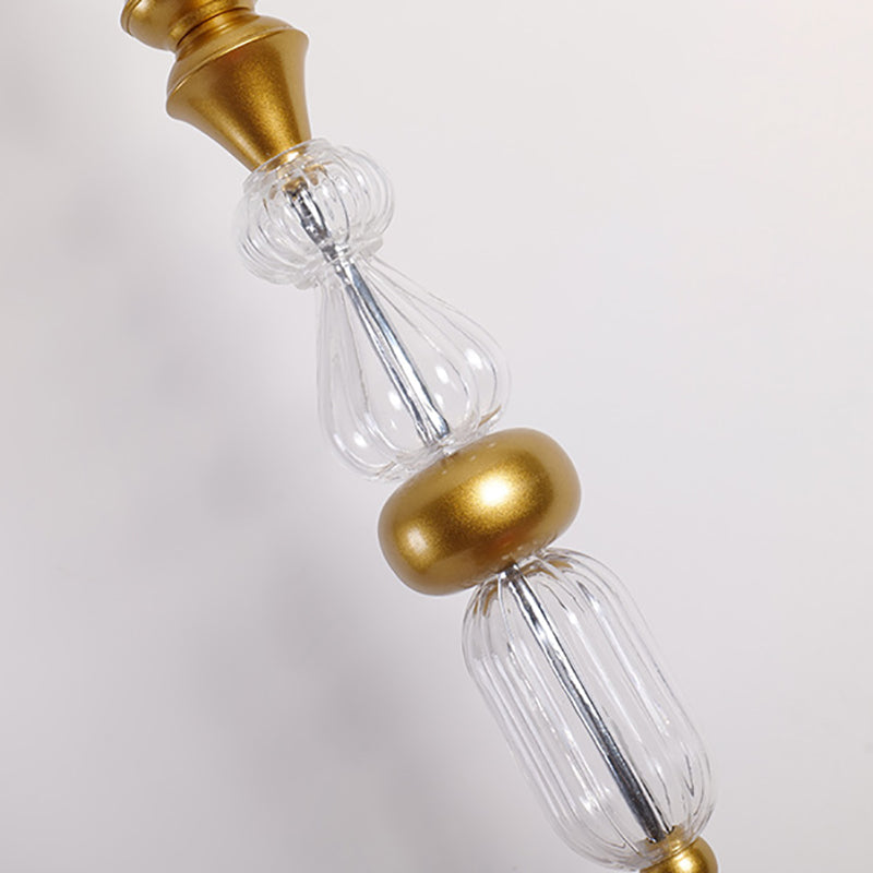 Iron Glass Skeletonized Ball 1-Light Wall Sconce Lamp