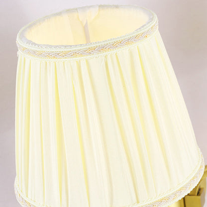 Full Frame Pleated Fabric Shade 1/2-Light Wall Sconce Lamp