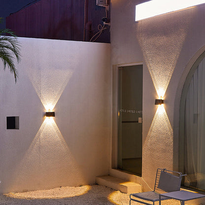 Solar Waterproof Rectangle ABS LED Outdoor Wall Sconce Lamp