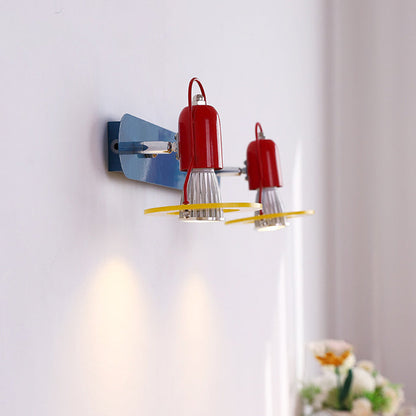 Childlike Iron 2-Light Mirror Front Wall Sconce Lamp