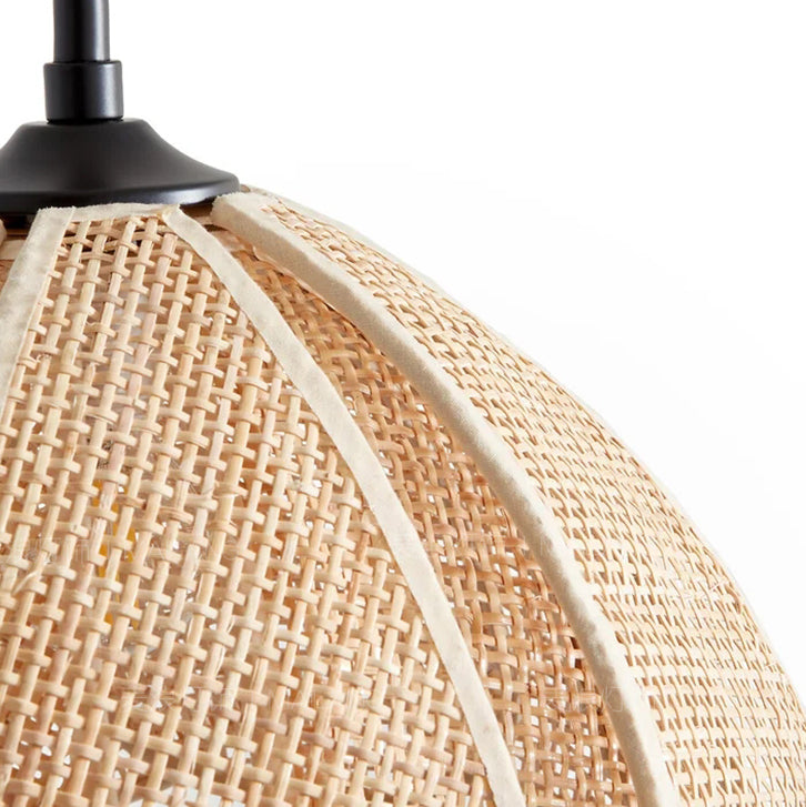 Boho Rattan Weaving Petal Shade 1-Light Wall Sconce Lamp