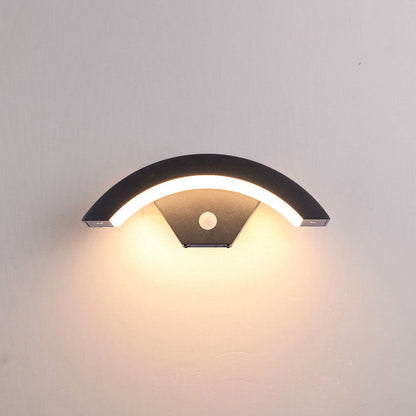 Waterproof Sensor Aluminum Moon Shape LED Wall Sconce Lamp