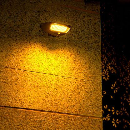 Solar Steel Body Sensor LED Outdoor Wall Sconce Lamp