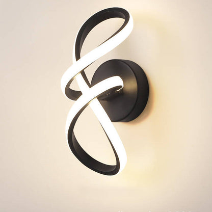Nordic Twisted Line Shape Aluminum LED Wall Sconce Lamp