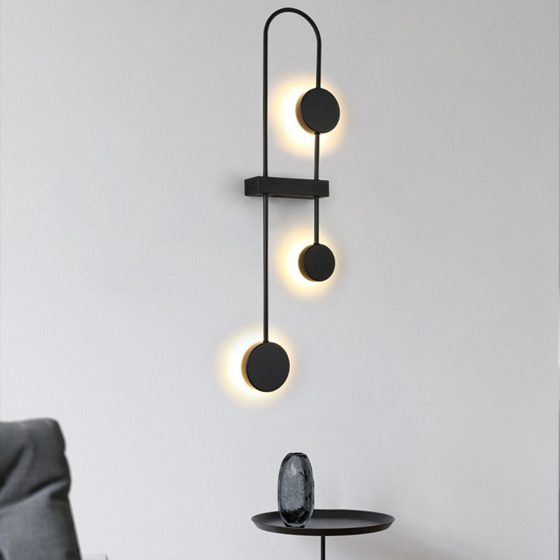 Nordic Round Geometric Metal Acrylic LED Wall Sconce Lamp