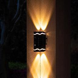 Farmhouse Solar ABS PS Cuboid LED Wall Sconce Lamp