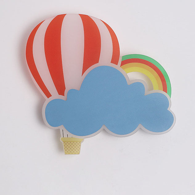 Kids Air Balloon Clouds Iron Acrylic LED Wall Sconce Lamp