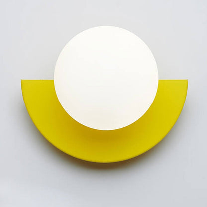 Modern Minimalist Glass Globe 1-Light Wall Sconce