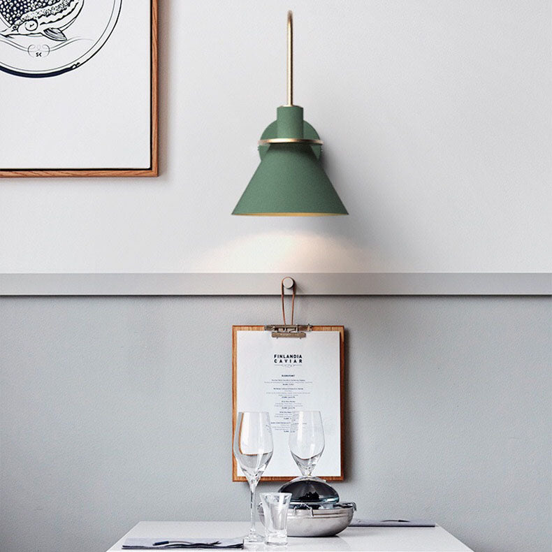 Scandinavian Macaron Horn Iron 1-Light Wall Sconce Lamp