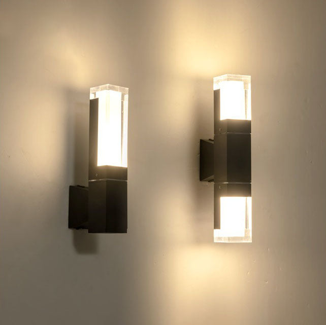 Simplicity Aluminum Acrylic LED Outdoor Wall Sconce Lamp