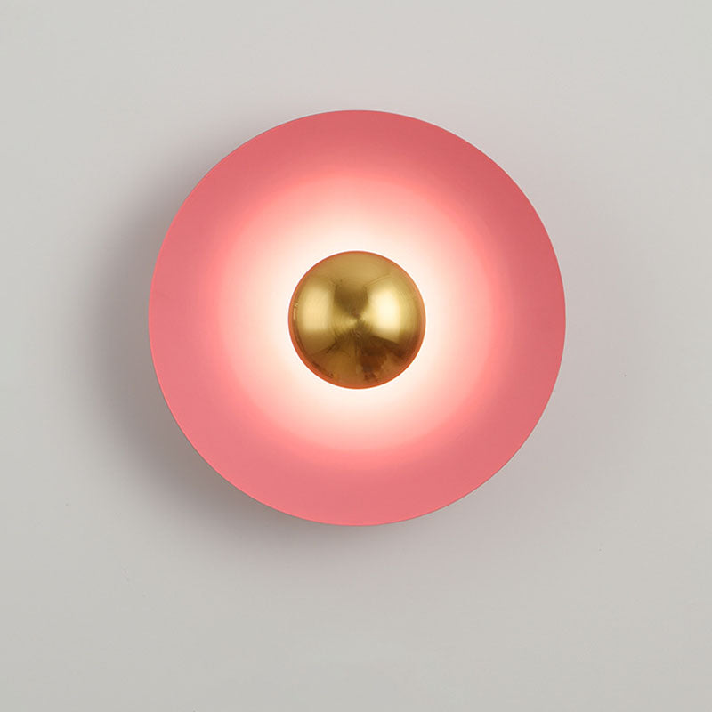 Macaron Flying Saucer Hardware LED Wall Sconce Lamp