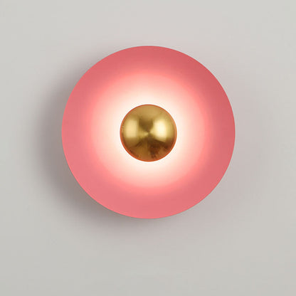 Macaron Flying Saucer Hardware LED Wall Sconce Lamp