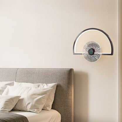 Geometric Semi-circle Acrylic Hardware LED Wall Sconce Lamp