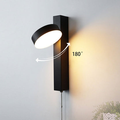 Wrought Iron Acrylic Pull Wire Switch LED Wall Sconce Lamp