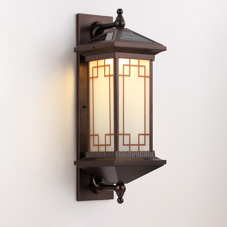 Chinese Knot Pattern LED Waterproof Solar Wall Sconce Lamp
