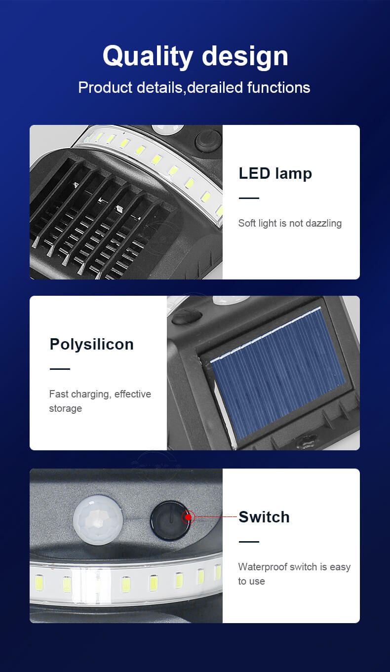 Solar Intelligent Sensor Outdoor Garden Wall Sconce Lamp