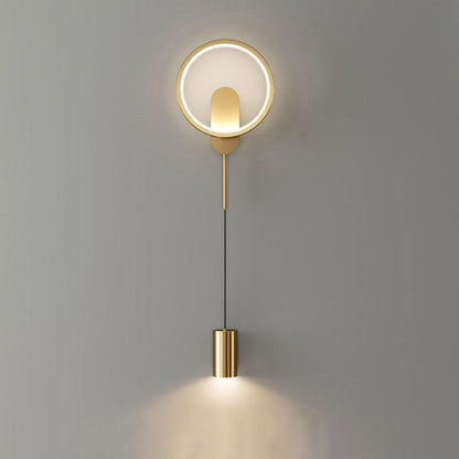 Luxury Wrought Iron Acrylic Cylinder LED Wall Sconce Lamp