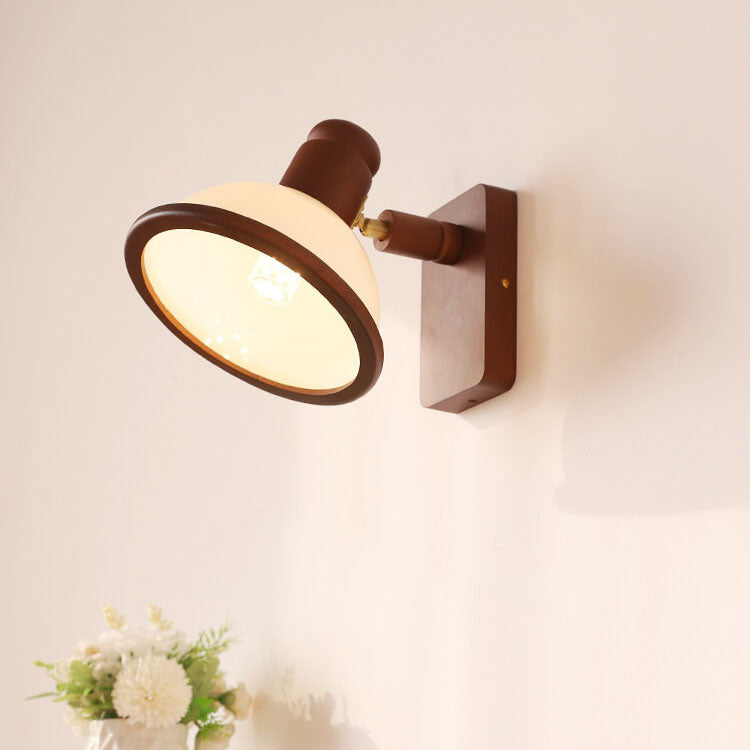 Chinese Adjustable Swing Arm Dome 1-Light Wall Sconce Lamp