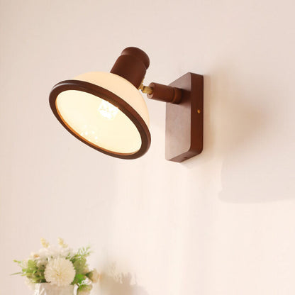 Chinese Adjustable Swing Arm Dome 1-Light Wall Sconce Lamp