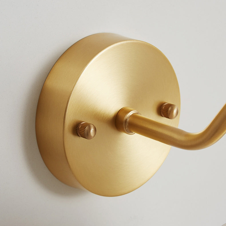 Cream Flower Pod All Copper Glass 1-Light Wall Sconce Lamp