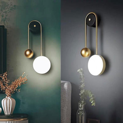 Luxury Gold U-shaped Iron Acrylic LED Wall Sconce Lamp