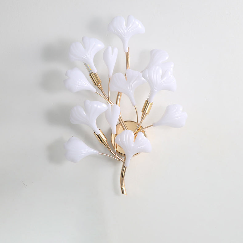Ginkgo Iron Plastic Porcelain 2/3 Light Wall Sconce Lamp