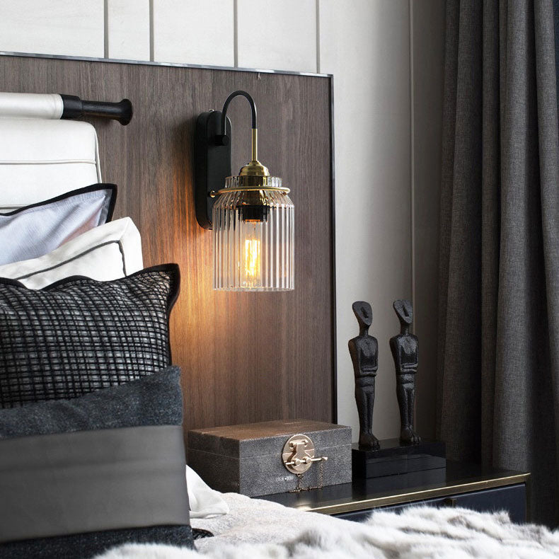 Modern Luxury Cylinder Iron Glass 1-Light