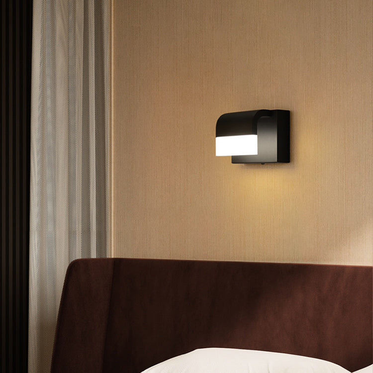 Minimalist Rectangle Iron Aluminum PS LED Wall Sconce Lamp