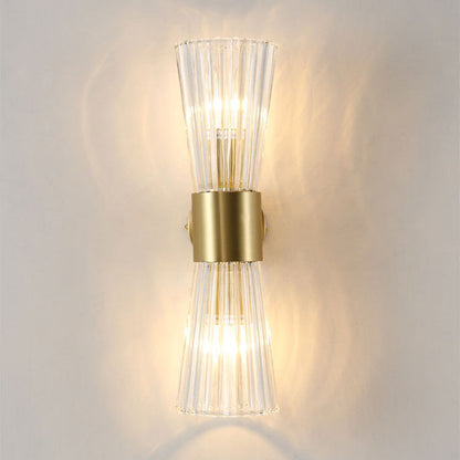 Ribbed Up And Down Luminous 2-Light Wall Sconce Lamp