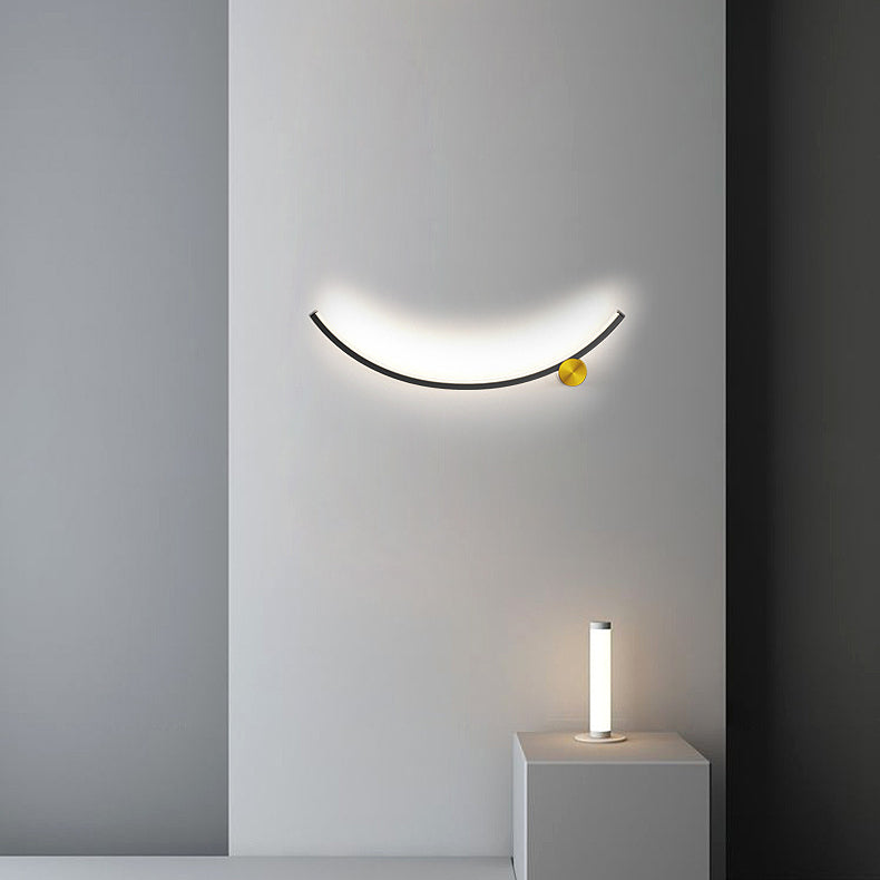 Minimalist Arc Aluminum Strip Acrylic LED Wall Sconce Lamp