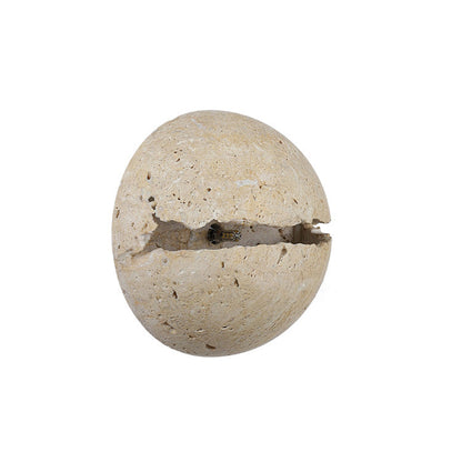 Japanese Travertine Semicircle 1-Light Wall Sconce Lamp