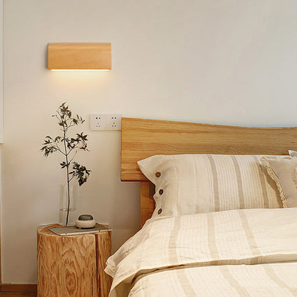 Japanese Aluminum Rectangular Shade LED Wall Sconce Lamp