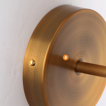Minimalist Column Fabric Copper 2-Light Wall Sconce Lamp