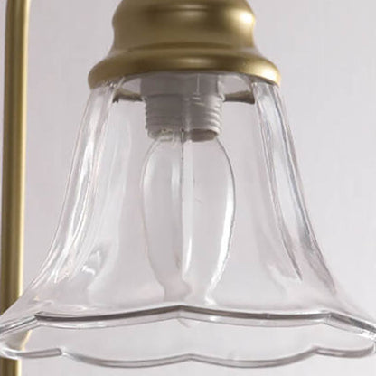 Traditional Glass Iron Cone Angel 1-Light Wall Sconce Lamp