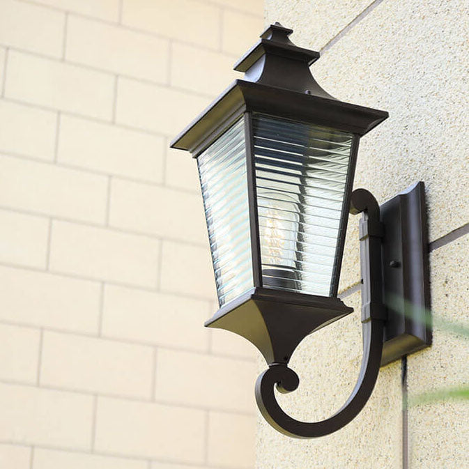 Square Aluminum Outdoor Waterproof 1-Light Wall Sconce Lamp