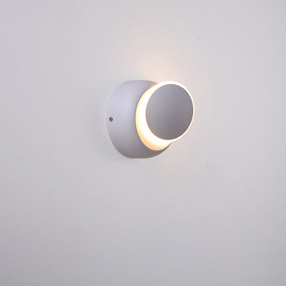 Minimalist Round Rotatable Aluminum PC LED Wall Sconce Lamp