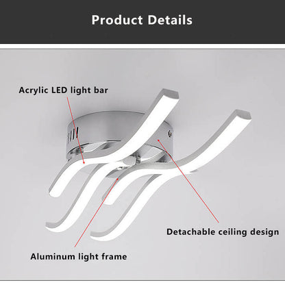 Simple Wave Ceiling Light