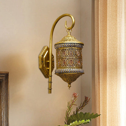Iron Retro European Color Shade 1-Light Wall Sconce Lamp