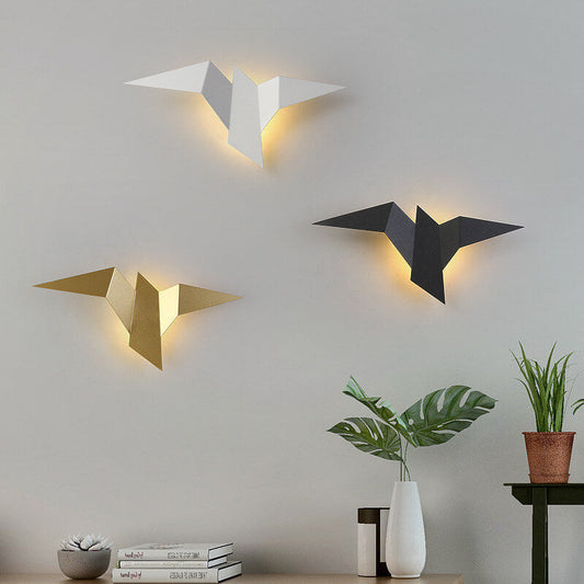 Creative Flying Bird Metal 1-Light LED Wall Sconce Lamps