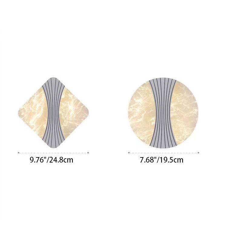 Round Diamond Hardware Acrylic LED Wall Sconce Lamp