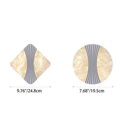 Round Diamond Hardware Acrylic LED Wall Sconce Lamp