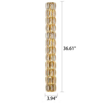 French Light Crystal Column 4/6/8-Light Wall Sconce Lamp