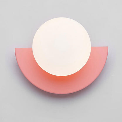 Modern Minimalist Glass Globe 1-Light Wall Sconce