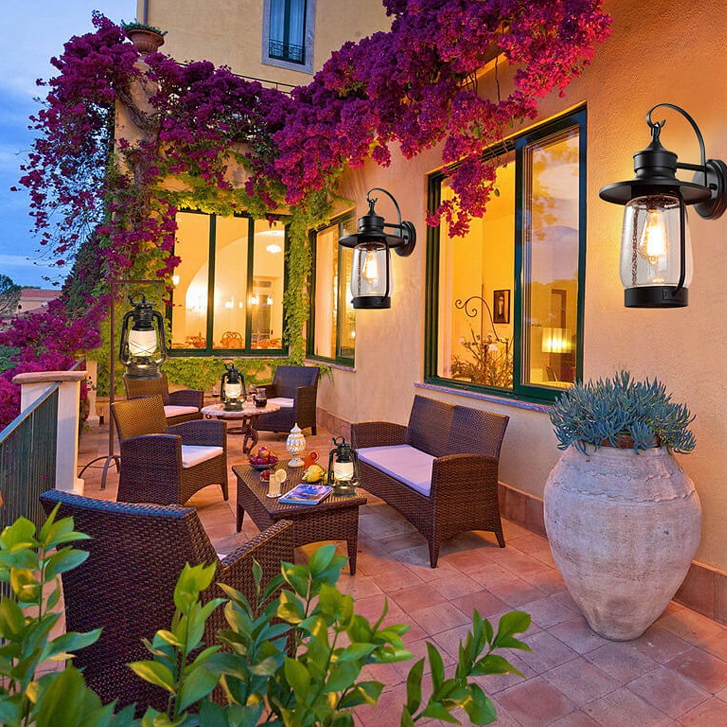 Bubble 1-Light Outdoor Waterproof Patio Wall Sconce Lamp
