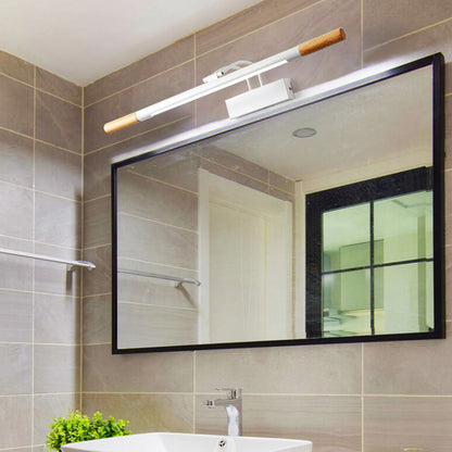 Solid Curved Arm Long Vanity Light LED Wall Sconce Lamp