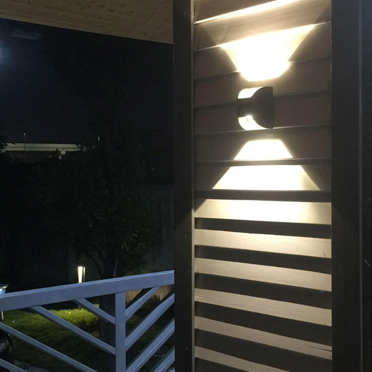 Outdoor Square Up and Down Glow LED Wall Sconce Lamp
