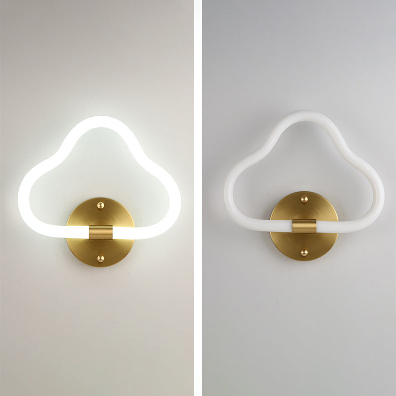 Brass Oval Figure Six Eight Letter LED Wall Sconce Lamp
