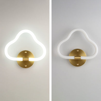 Brass Oval Figure Six Eight Letter LED Wall Sconce Lamp